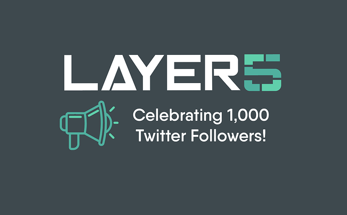 Layer5 celebrating 1000 twitter followers